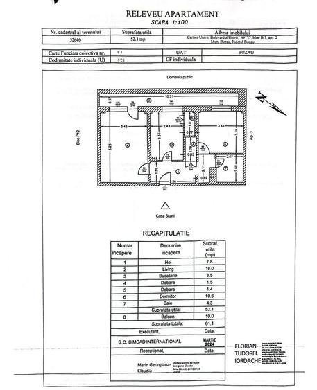 Apartament cu 2 camere decomandat în Unirii Sud