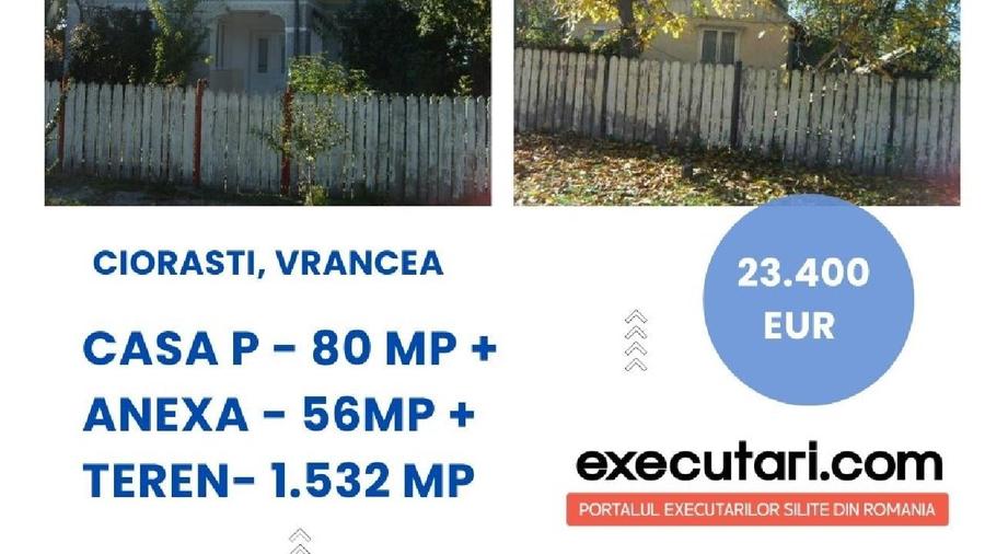 Casă individuală cu 3 camere cu Teren 1532 Mp în Ciorăști