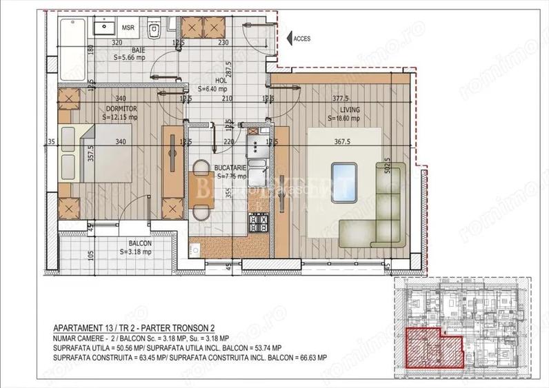 2 Camere Zona Linistita -Acces rapid STB