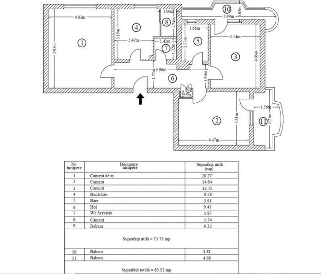 Apartament de 3 camere -Brancoveanu-Imparatul Traian Apartament de 3 camere -Brancoveanu-Imparatul Traian