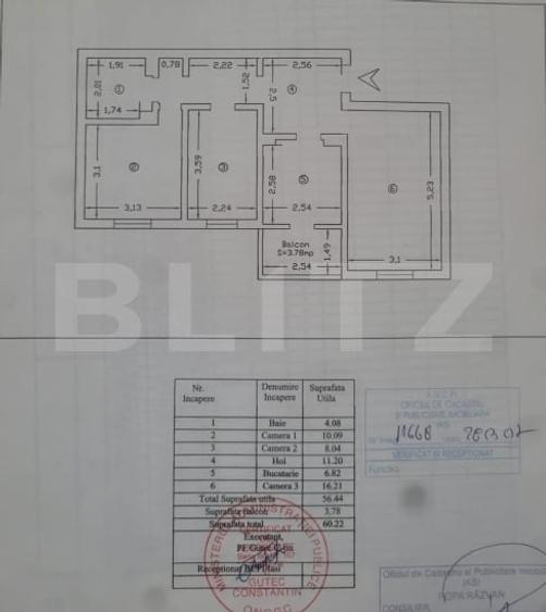 Apartament 3 camere, 57 mp, zona Pacurari - Moara de Foc - 6