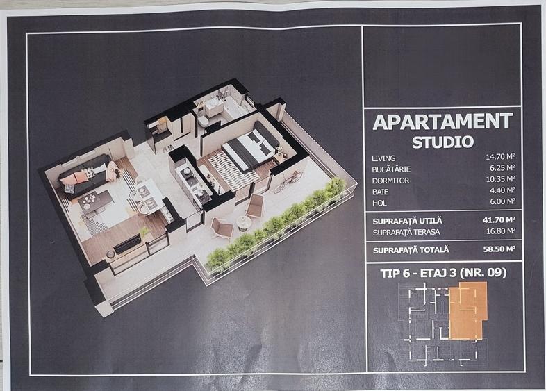 Apartament 2 camere + Terasa | Ansamblu rezidențial nou – Strada Postalionului - 4