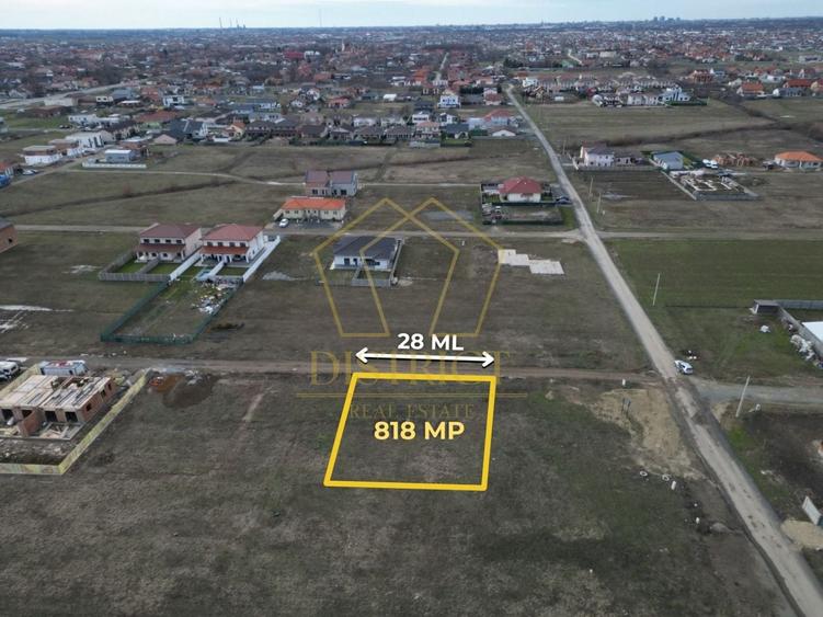 Teren Construcții intravilan de 818 mp, în Moșnița Nouă