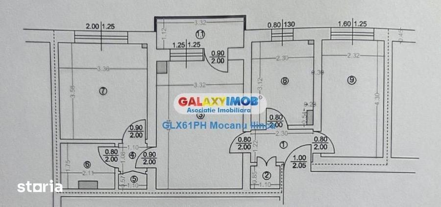 Apartament cu 3 camere în Nord