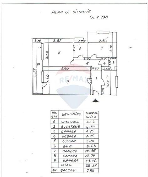 Apartament 3 cam, decomandat, Titulescu - 9