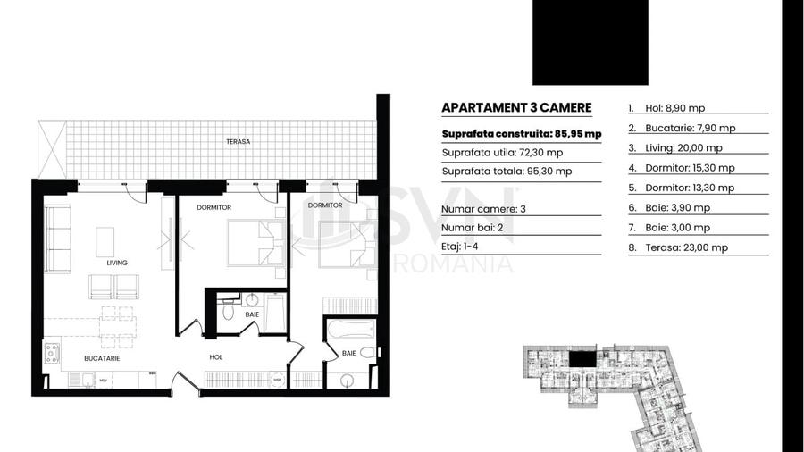 REA1021281 Barbu Vacarescu - Apartament cu 3 camere in complex rezidential - 12