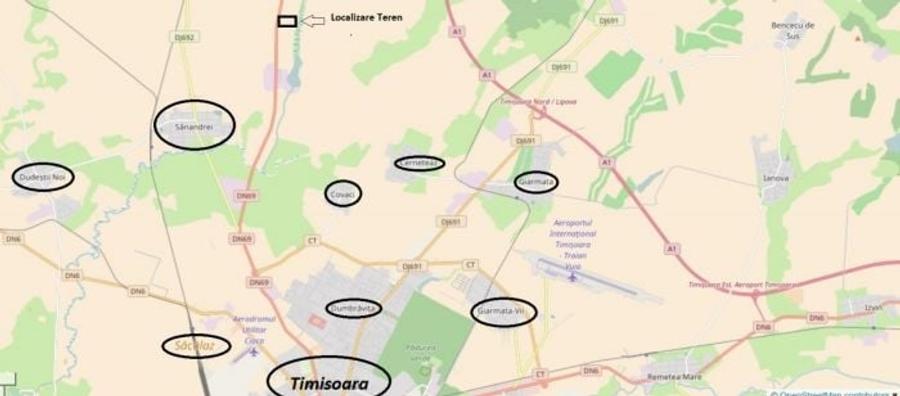 Teren cu FS 80ml la sosea, Calea aradului - 1