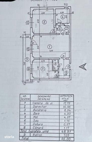 2 camere Tineretului decomandat, parcare, et. 5, an 1981, 56 mp - 4