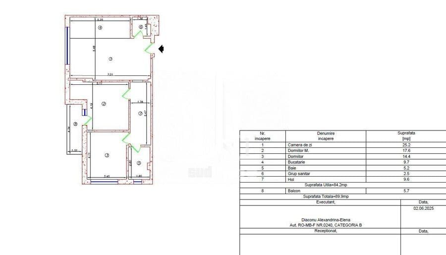 Apartament 3 camere 2 bai in complexul Green Garden. - 10