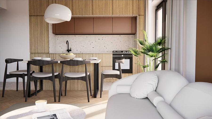 3 camere spatios ,ideal pentru familie ,bucatarie americana - 3