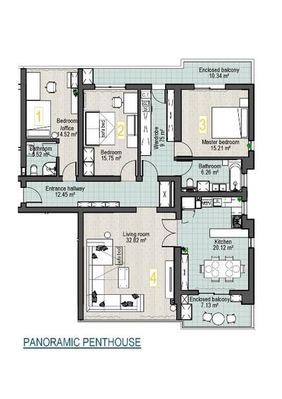 PROPRIETAR | Penthouse 150 mp utili | 4 Camere | 2 Locuri de Parcare - 16