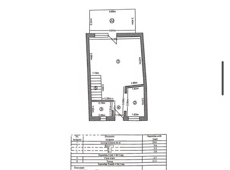 Duplex cu 4 camere cu Canalizare în Nord-Est