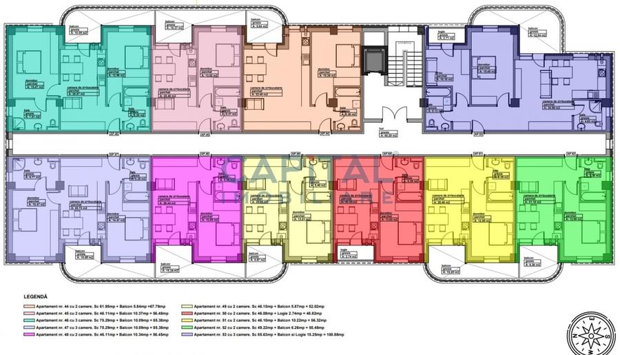 Apartament de vanzare, 2 camere, lift, bloc nou, comision 0% - 3