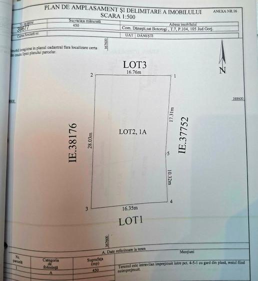 Parcele teren 450mp Botorogi,Danesti - 2