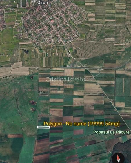 Giroc - 2 ha - teren extravilan- front 56 m