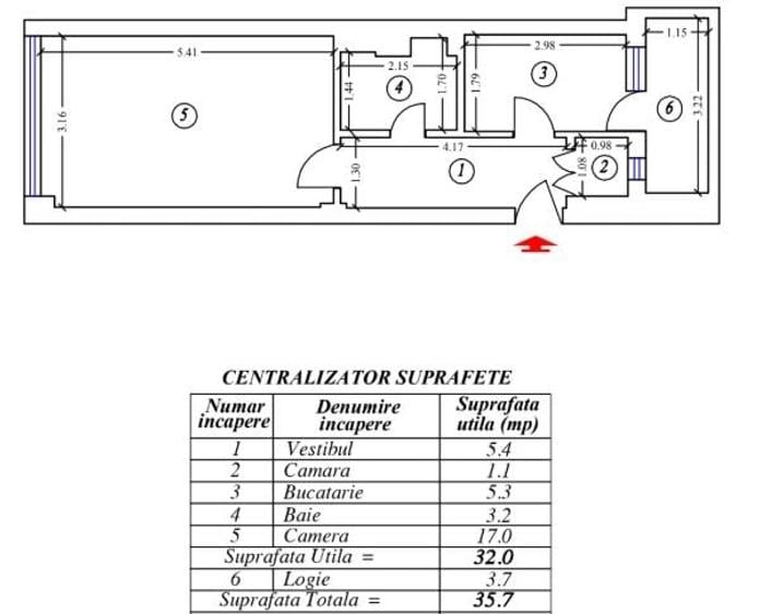 Garsoniera - Mihai Bravu - Ferdinand - mobilata - Comision 0 - 10