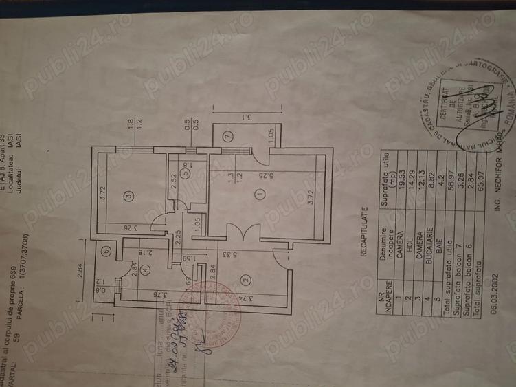PF vand ap. 2CD(60mp utili), et.8 8 cu pod, bloc din 1991 - 3