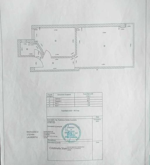 Apartament 2 camere decomandat si mobilat - 1