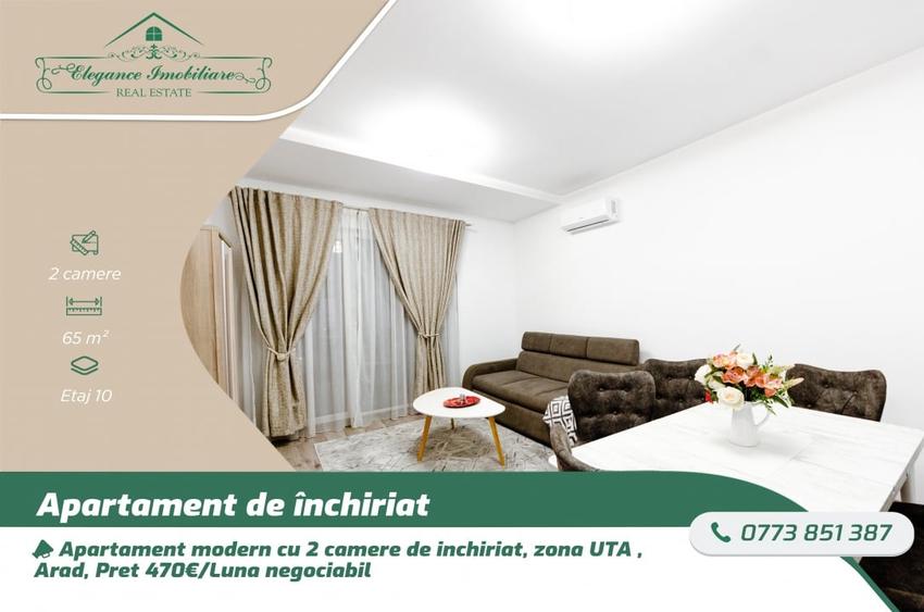 Apartament modern cu 2 camere de inchiriat, zona Uta, Arad - 1