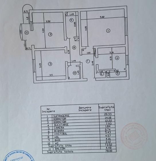Apartament 3 Camere Doamna Ghica-Pancota II Centrala termica II Mobilat si utila - 19