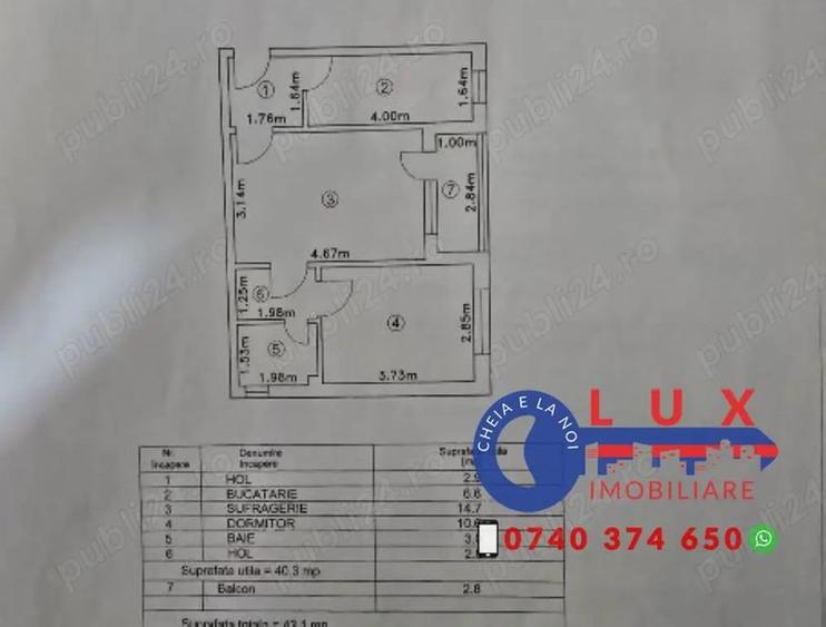 ID 2901 Apartament 2 camere - Strada Alunisului - 5