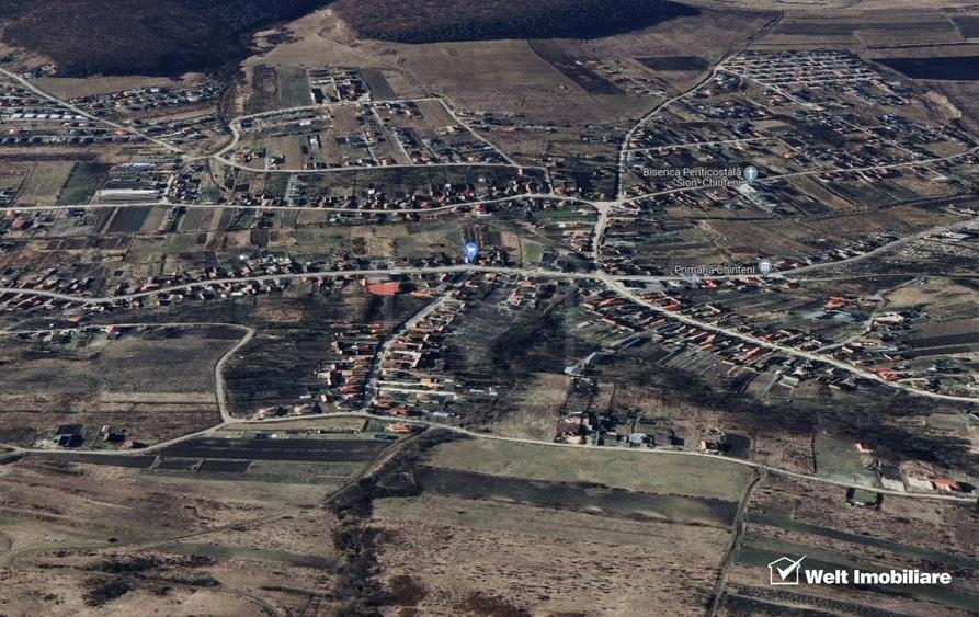 Teren in Chinteni, intravilan, pretabil constructie casa, 1300mp, zona Primariei - 1