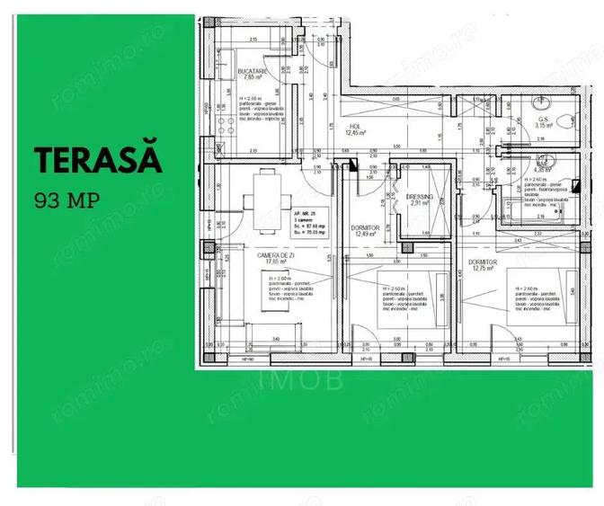 Penthouse de vanzare cu terasa de 94 mp - 4