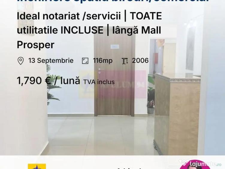 Spa?iu Birou/notariat 116mp | TOATE util. INCLUSE | lan... - 5