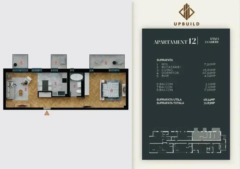Decebal | Apartament 2 Camere | Lux | 3 Balcoane | COMISION 0 | - 5