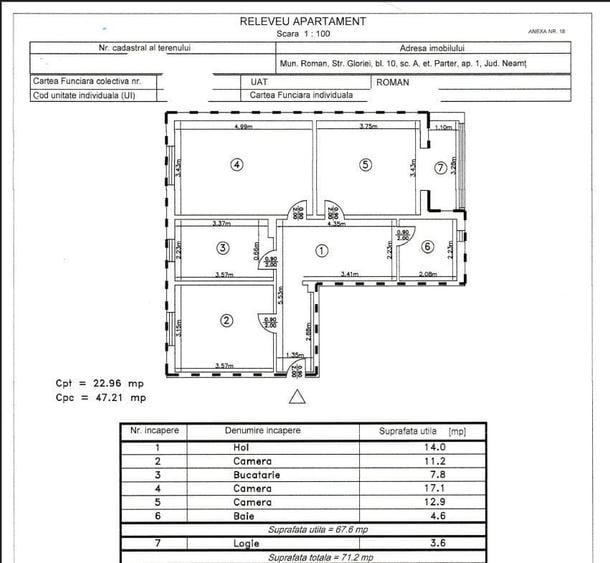 Persoana fizica, vand apartament cu 3 camere decomandat Str. Gloriei, Roman la 10 min de Piata Smirodava - 1