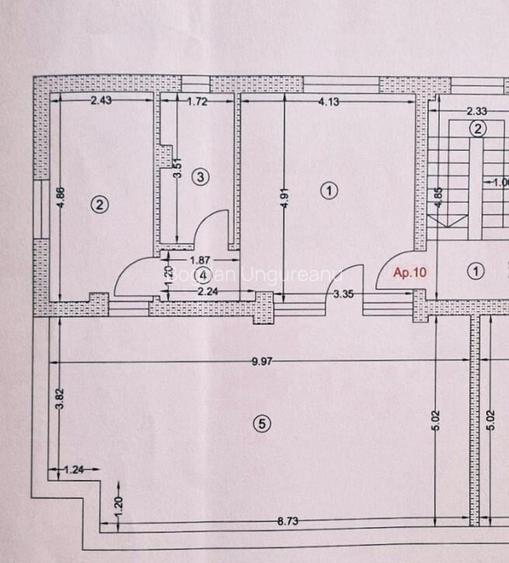 Garsoniera 40 mp utili + Terasa 48.5 mp - Zona Sfinti