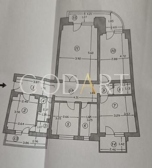 Apartament 4 camere | Bloc 1990 | 3 balcoane | Vedere panoramica - 21