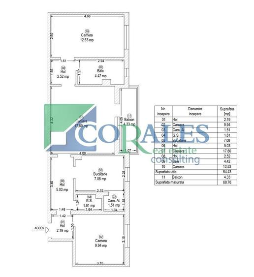 3 camere | Zona Aradului | Etaj 3 | Ideal pt renovare dupa propriul gust - 12