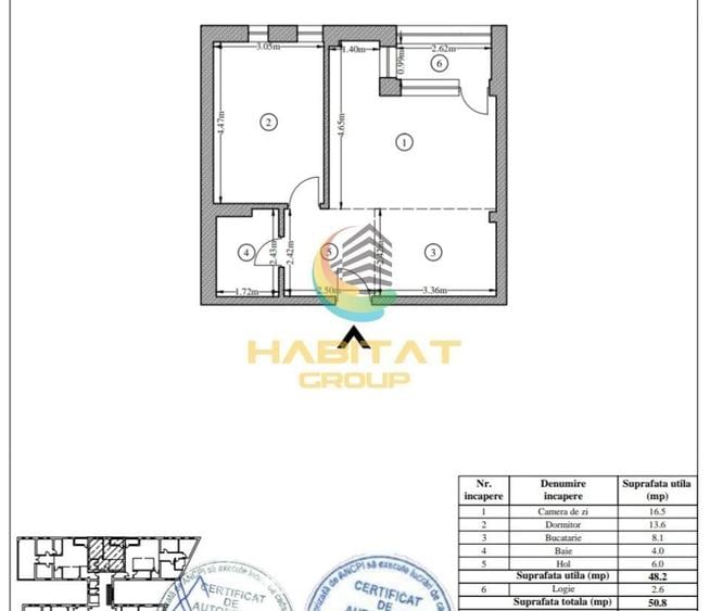 2 camere Bloc NOU finalizat - Metrou Timpuri Noi - 9