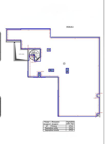 Penthouse cu 4 camere, 416mp  inclus terasa , la 200 m de rond Pipera - 21