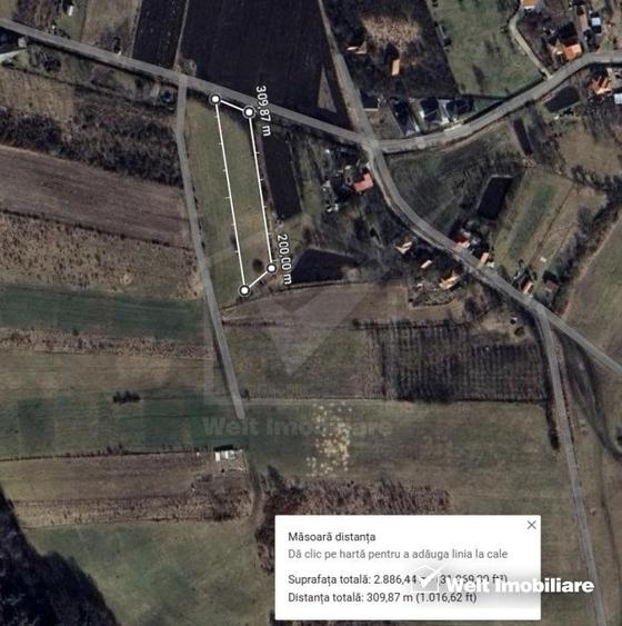 Teren intravilan Corusu, pozitie insorita, vedere peste sat, parcelabil - 2