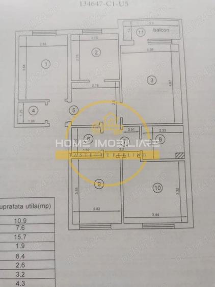 Apartament 4 Camere Decomandat Etaj Intermediar Galata 80 MP - 1