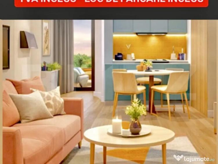 Apartament cu o camera, Etaj 1, clima, 30 mp plus balcon, TV - 1