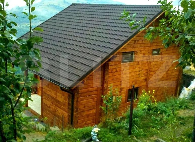 Cabană din lemn masiv, 100 mp utili, teren 3000 mp, Someșu Rece - 1