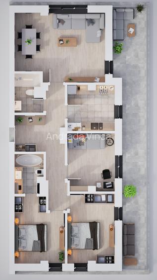 Apartament 4 camere, spațios, ansamblu verde, parcari subterane, boxe depozitare