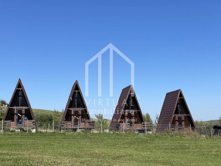 De vanzare 4 cabanute de tip A-frame in Sibiu, teren 829 mp sat Tocile - 1