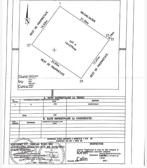 Dobreni, teren intravilan de vanzare 375 m - 5