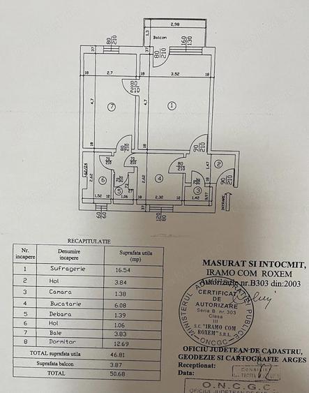 Apartament 2 camere, confort 1, 50m*, etaj 3 din 4 - 1