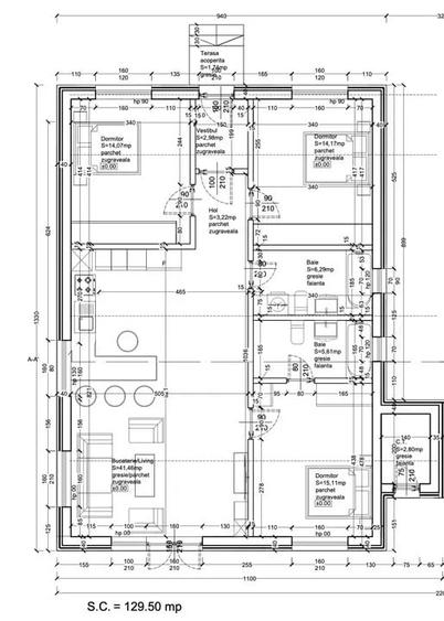 Vila individuala cu 4 camere, 105 mp utili, 400 mp teren CITY NORD - 8