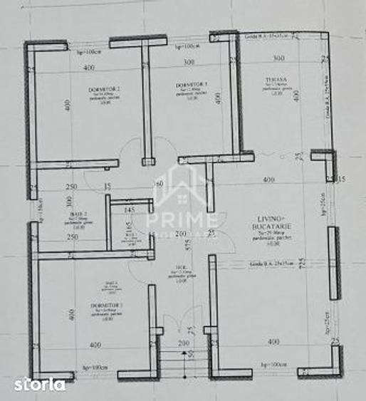 Casa de vanzare semifinisata | teren 505 mp | 3 dormitoare + terasa 12 - 5