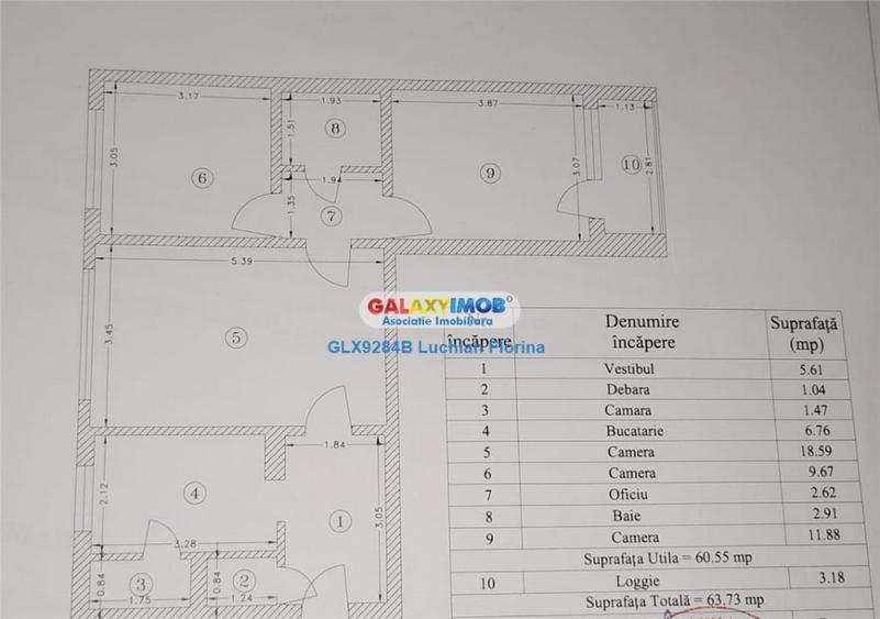 Apartament cu 3 camere semidecomandat în Drumul Taberei
