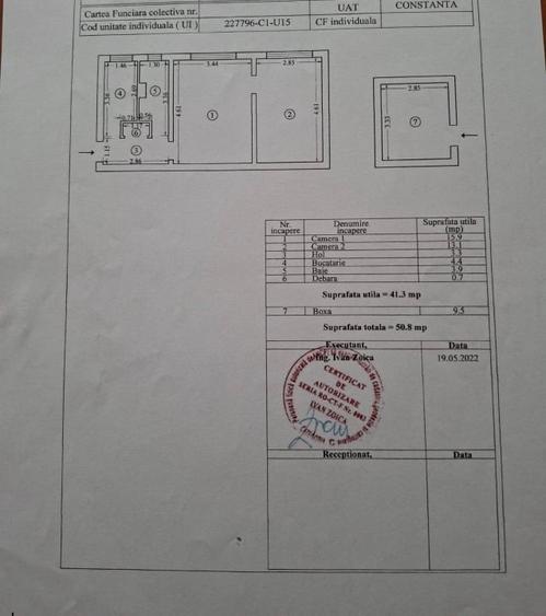 Apartament 2 camere, parter, centrala proprie, boxa 9,5 mp – Str. Tulcei, Consta - 1