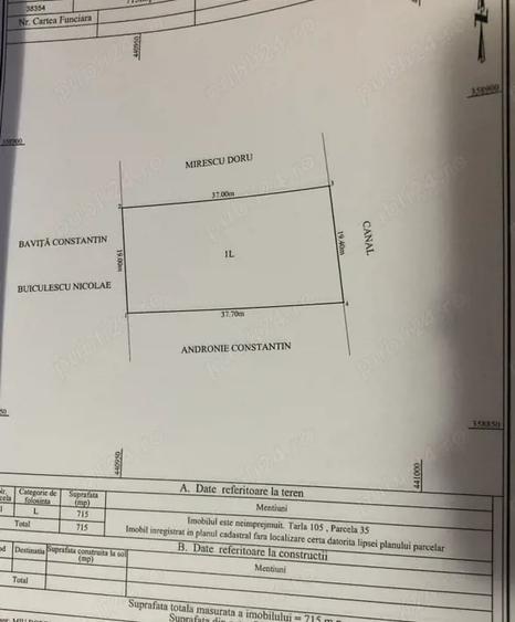 Teren de 2570 mp, în Prundeni