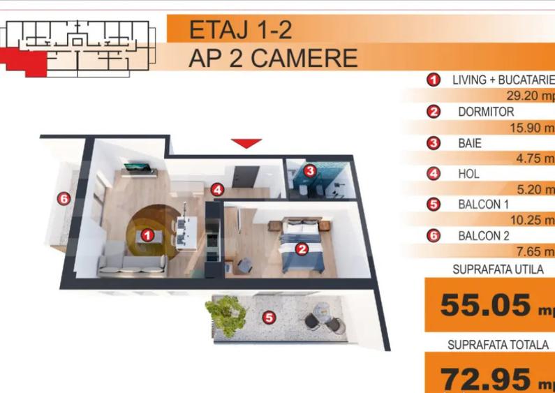 Comision 0%! Apartament 2 camere, EXCLUSIV in Blitz, zona Im - 1