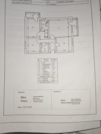 Apartament 3 camere decomandat, zona pia?a - 1